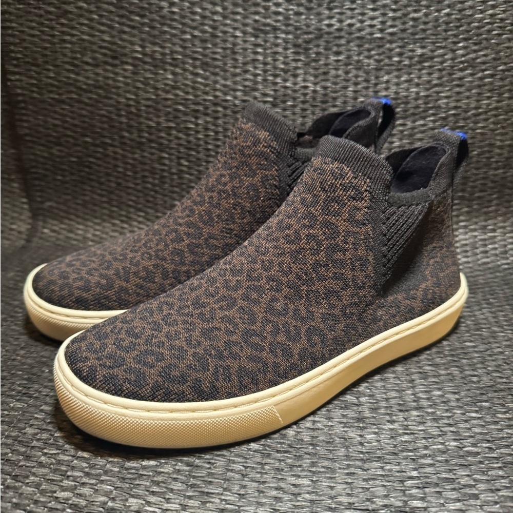 Rothy's Leopard Slip-On Sneakers with Elastic Panel